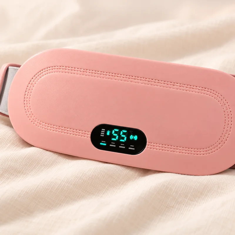 Visor digital oval e revestimento macio da cinta térmica rosa